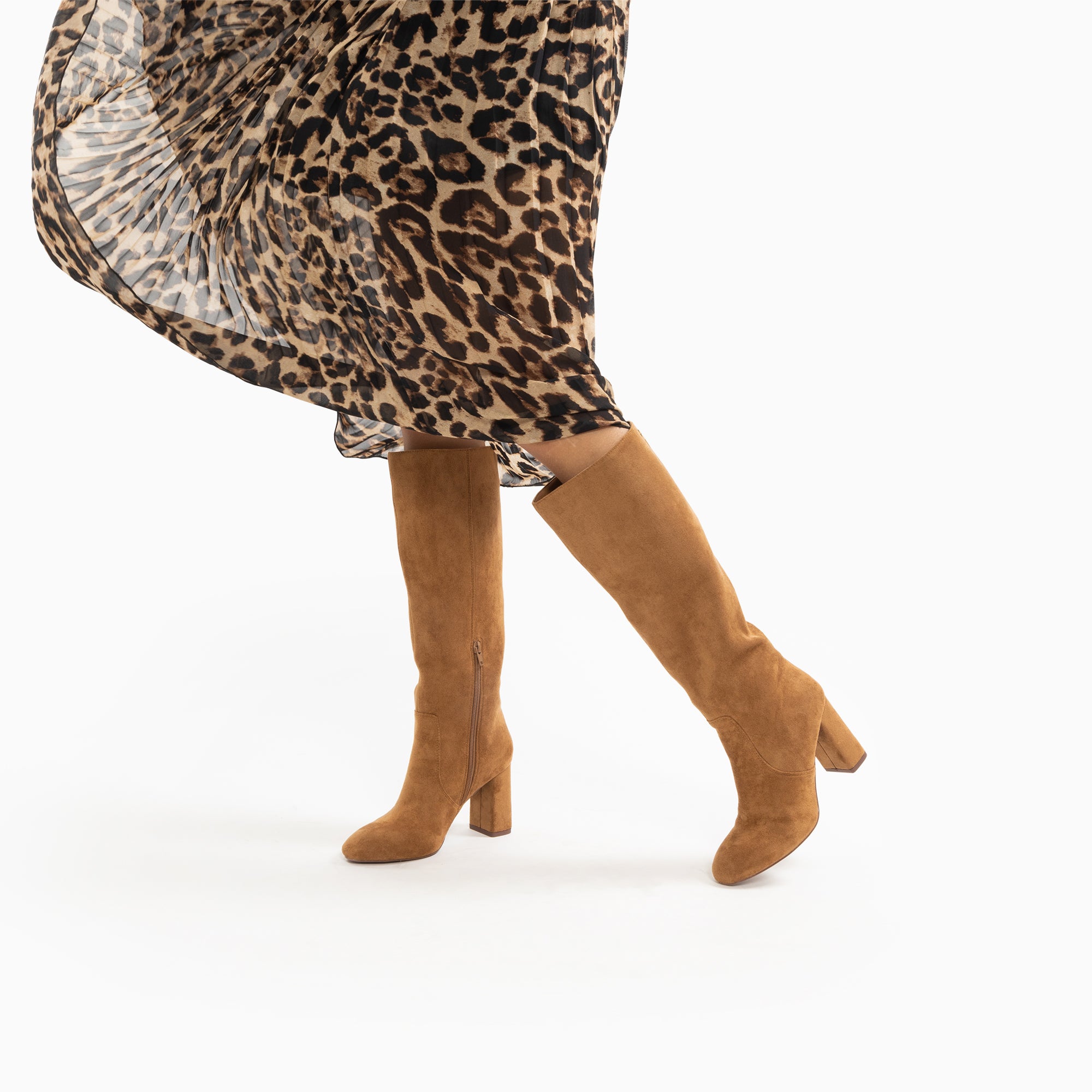 Camel heeled Olivia boots