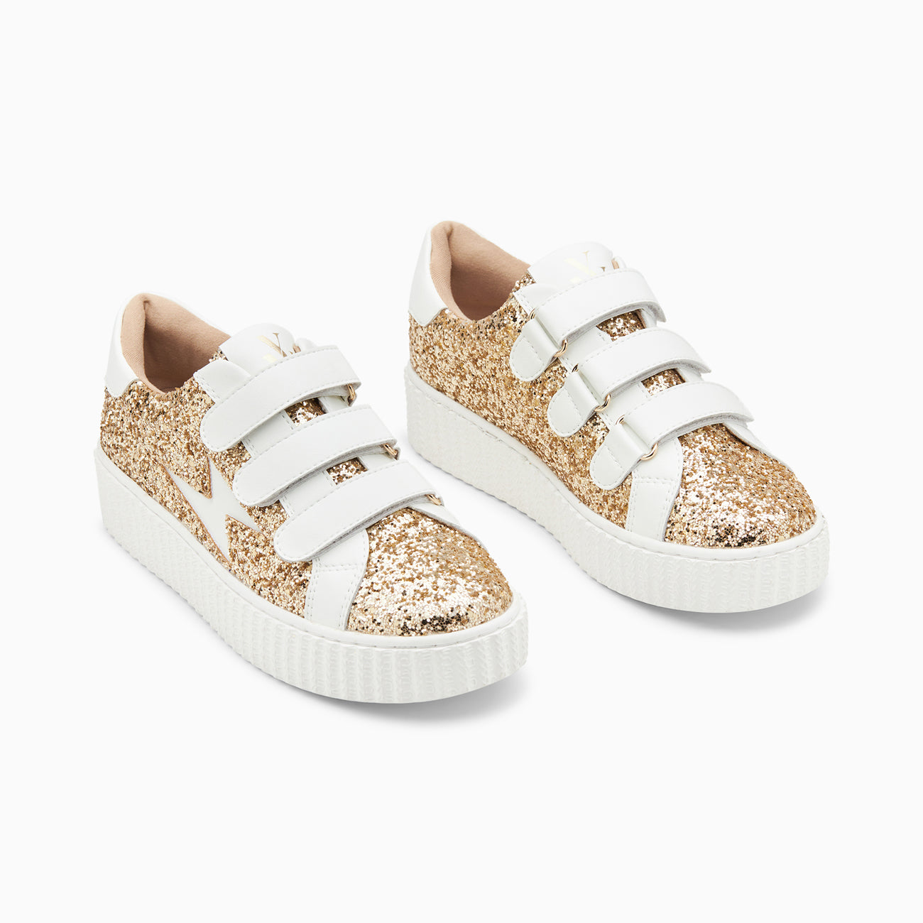 Marielle glittery gold storm sneakers Vanessa Wu