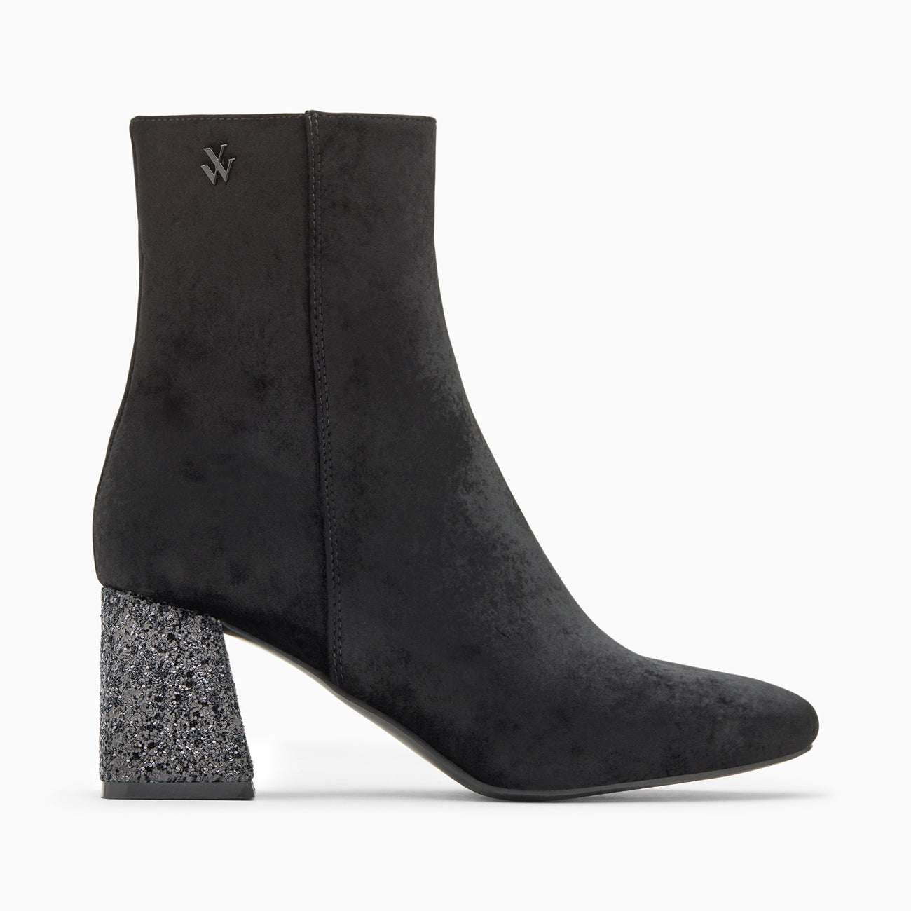 Bottines New York noires talon paillet Vanessa Wu