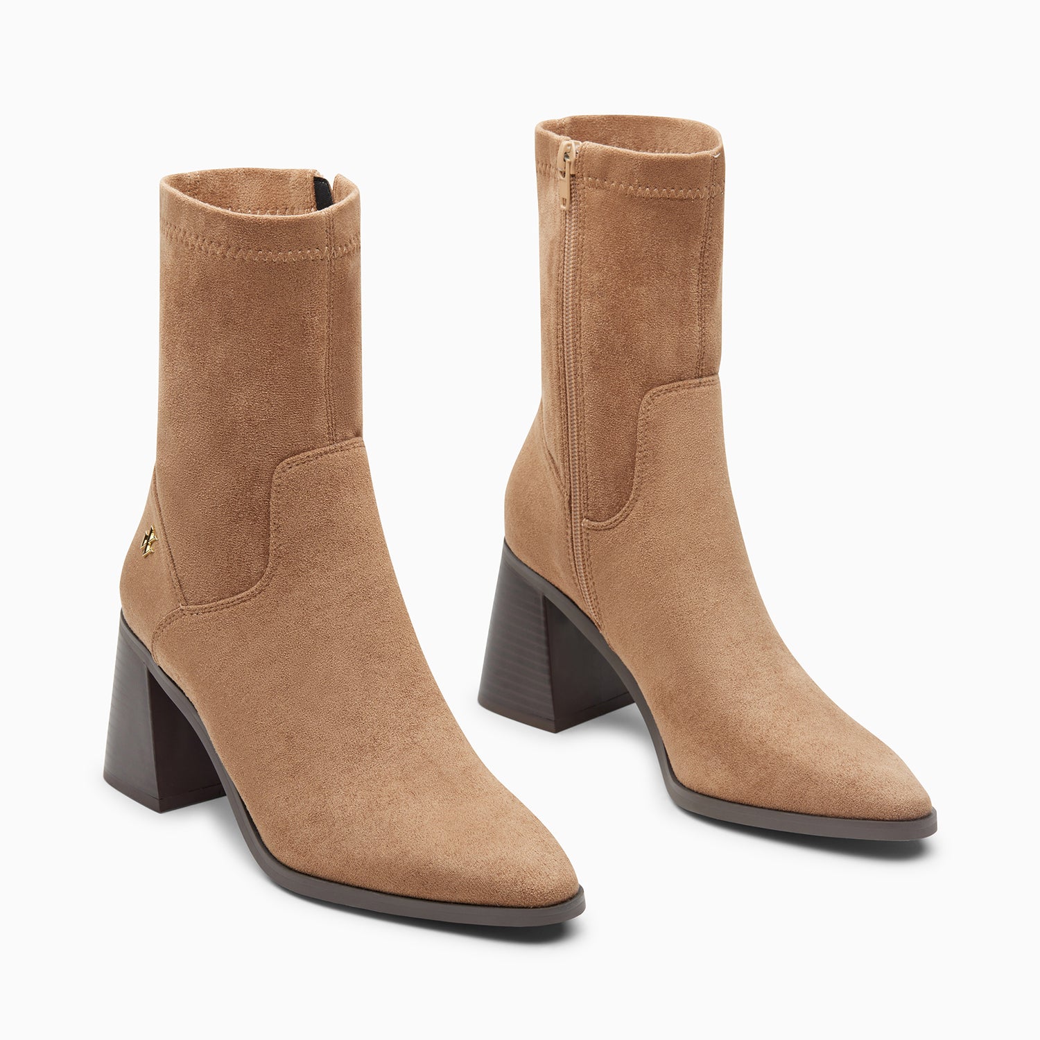 Bottines chaussettes online camel