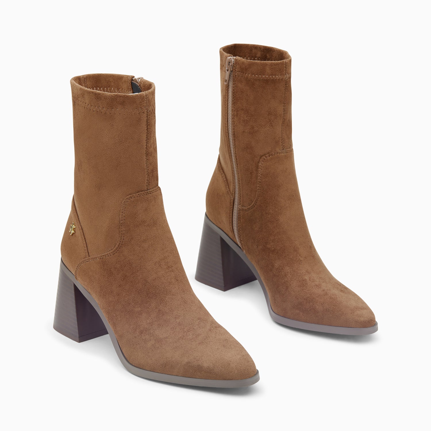 Bottine chaussette marron new arrivals