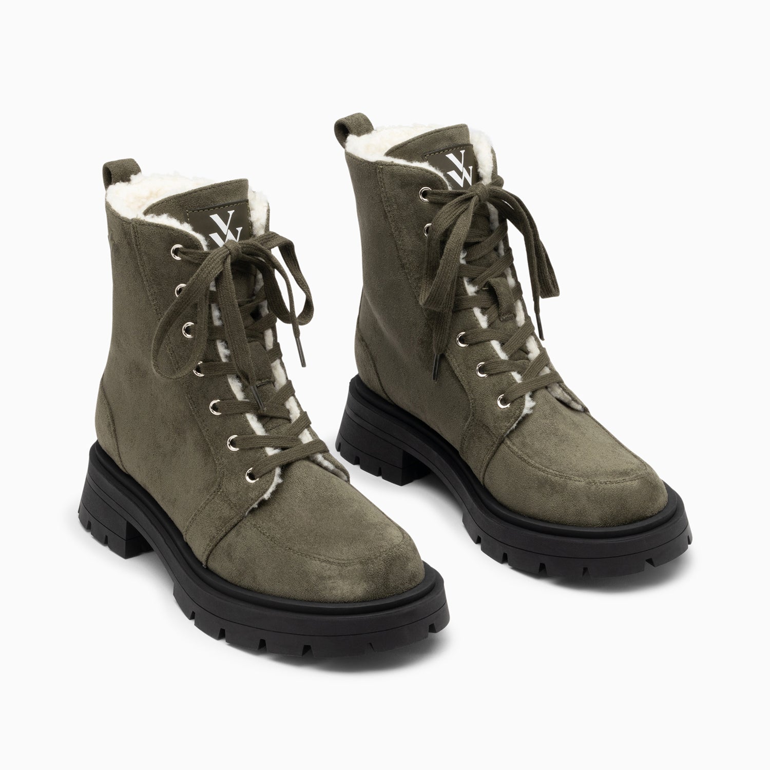 Sally khaki combat ankle boots Vanessa Wu