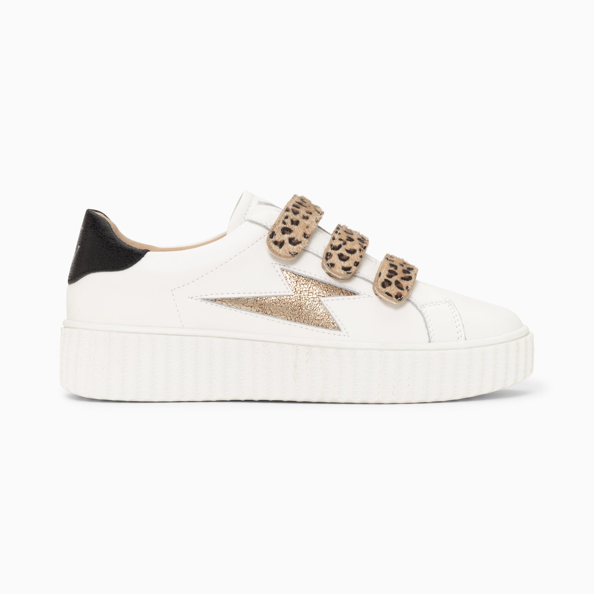 Baskets blanches leopard best sale