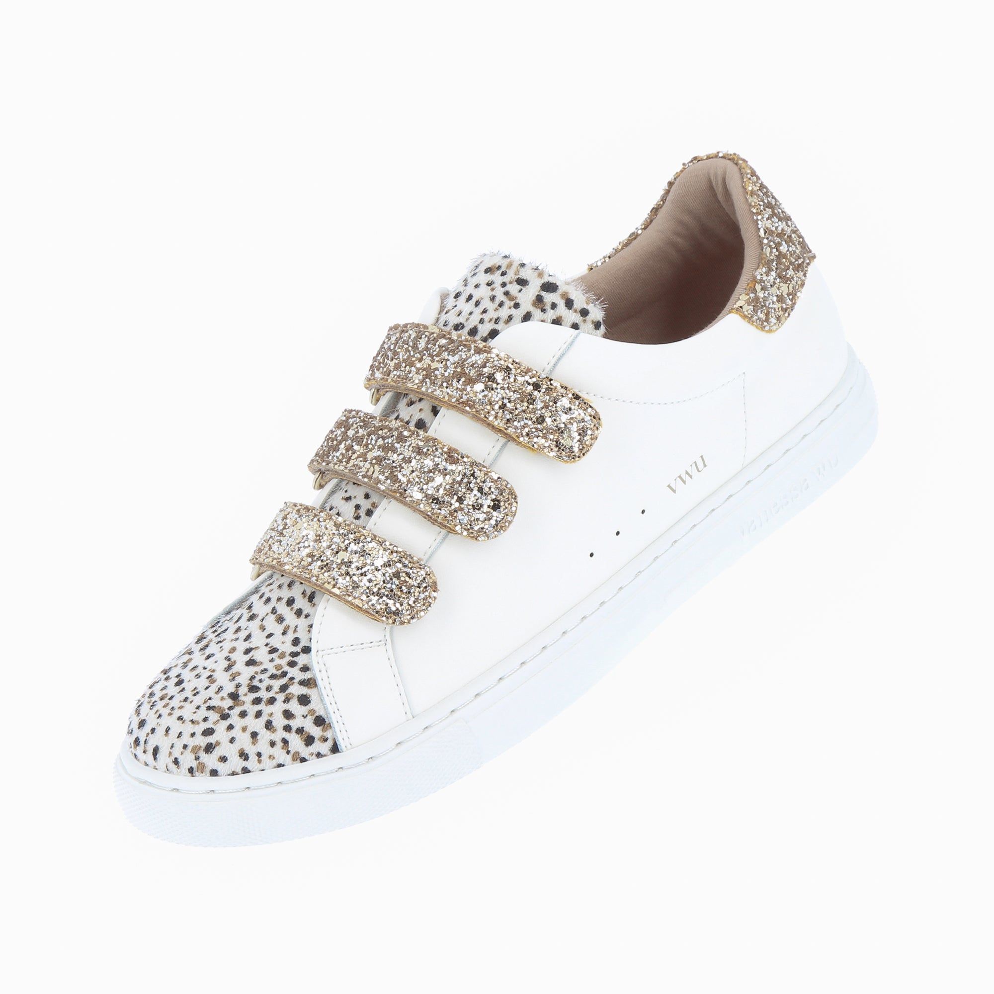 Basket blanche online leopard