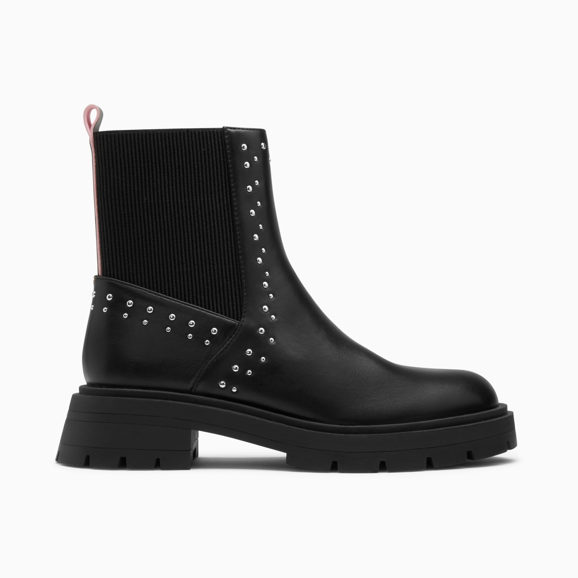 Black ankle boots store with black studs