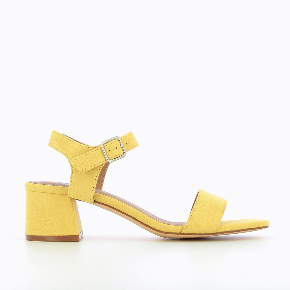 Yellow shop heeled sandals