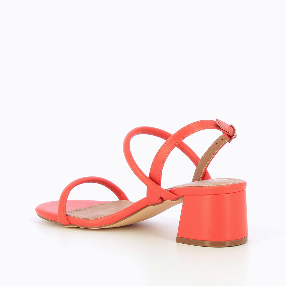 Sandale talon outlet corail