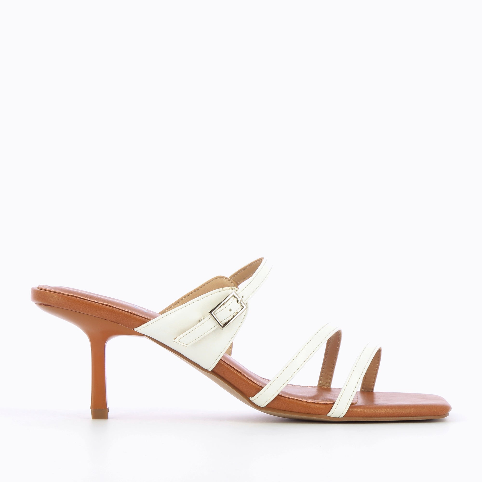 Amazon.com | Perphy Beige Strappy Kitten Heel Beige Lace Up Beige Sandals  for Women 6 M US | Heeled Sandals