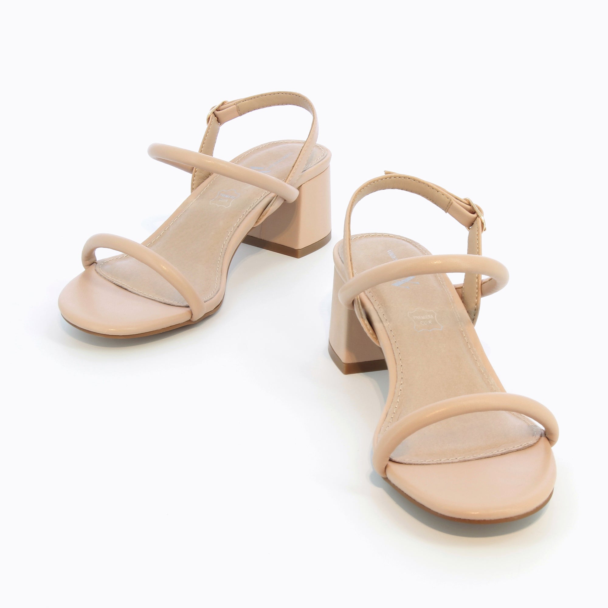 Sandale nude a talon new arrivals