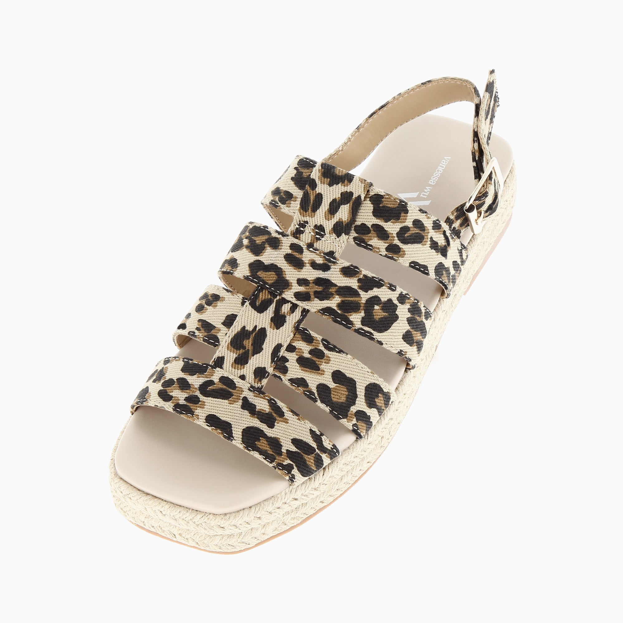 Le la platform sandals with leopard straps Vanessa Wu