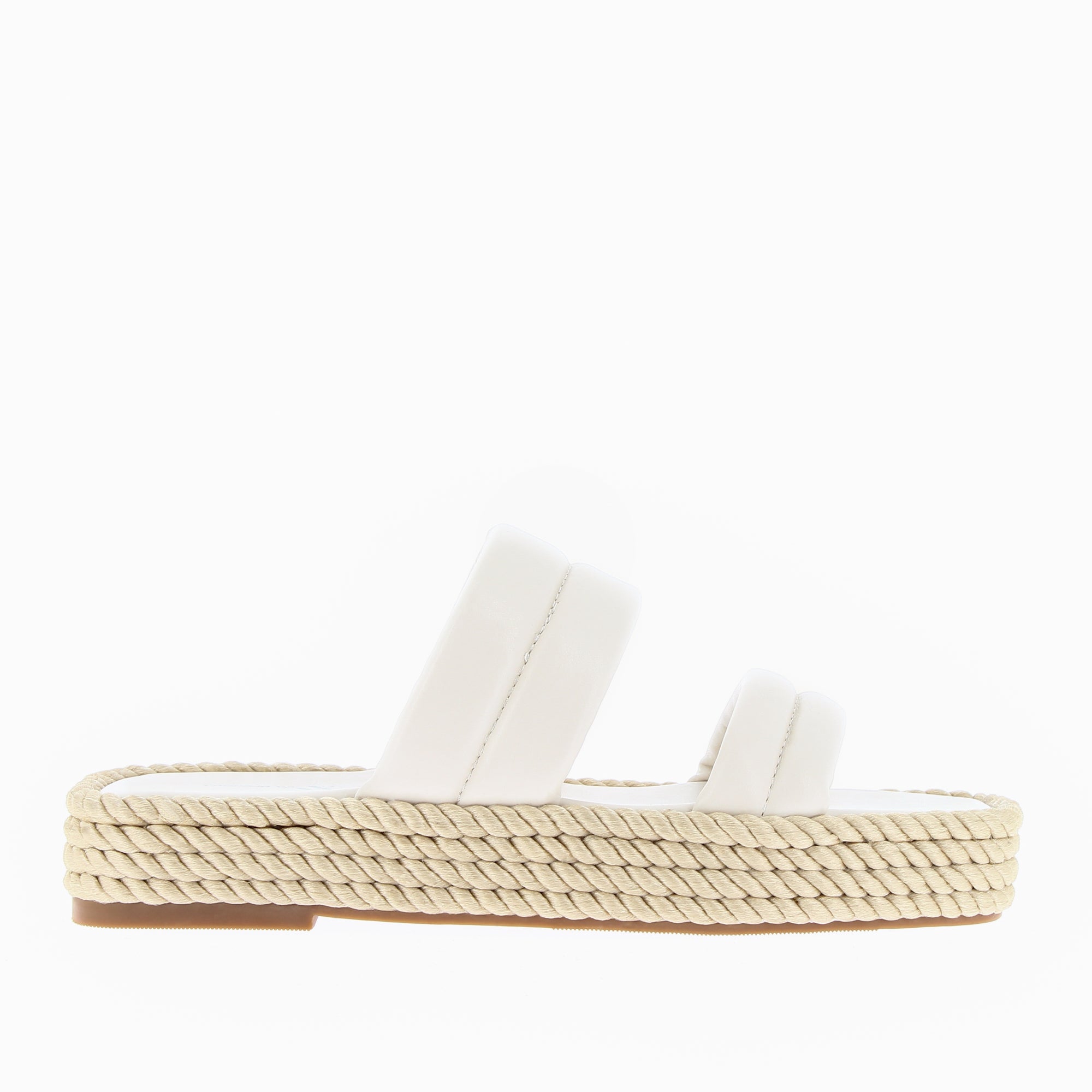 Mules Nala beige clair plateforme cordes Vanessa Wu