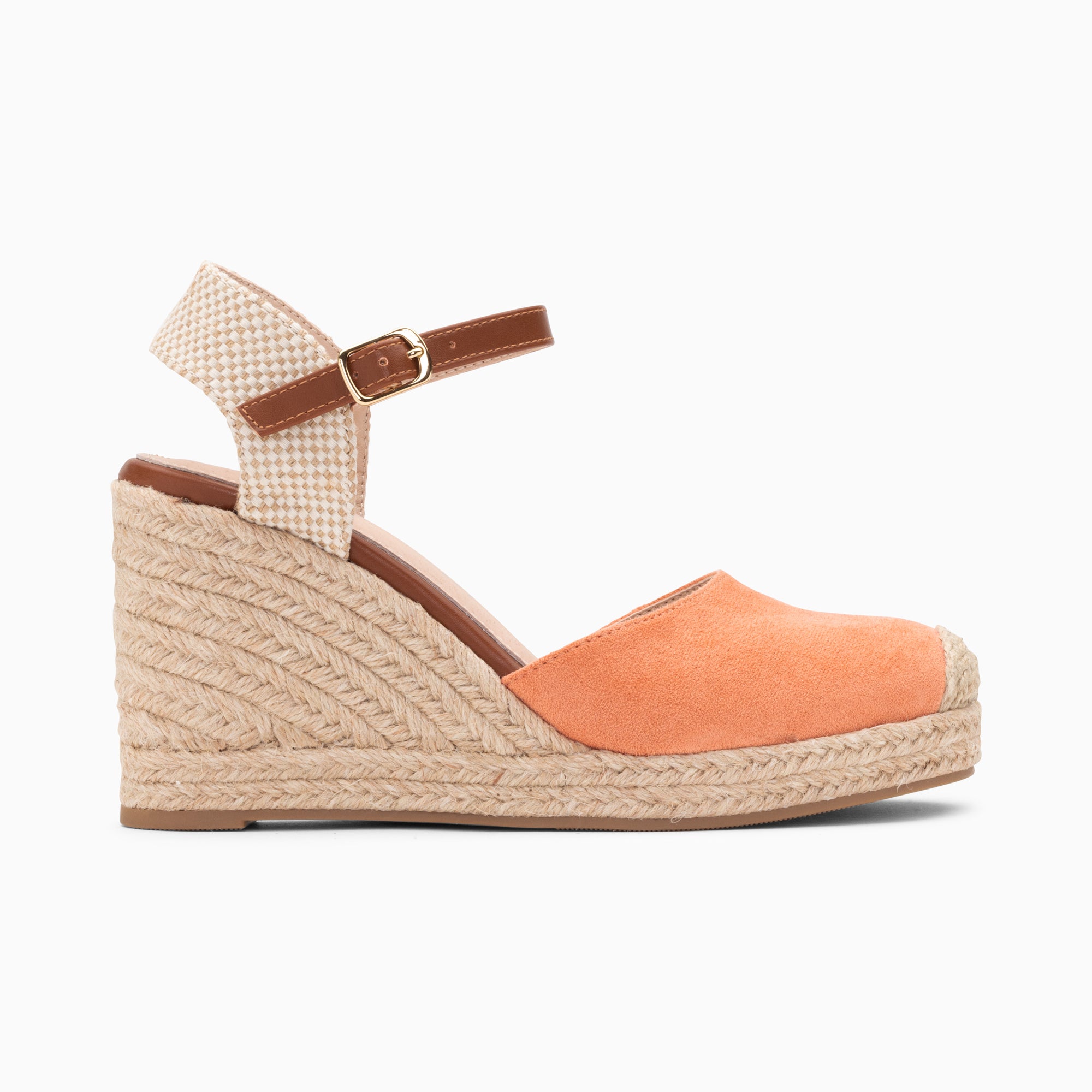 Mariana coral wedge sandals Vanessa Wu