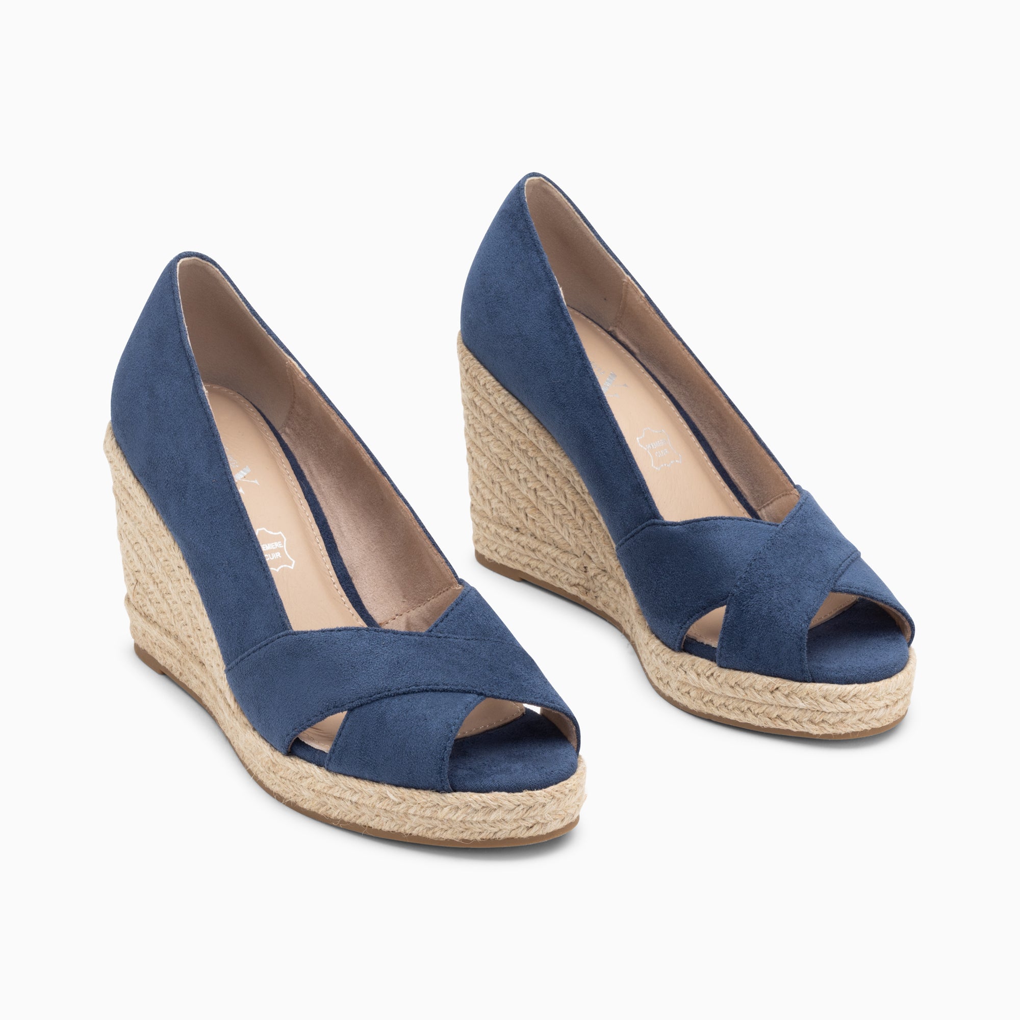 Womens blue clearance wedge sandals