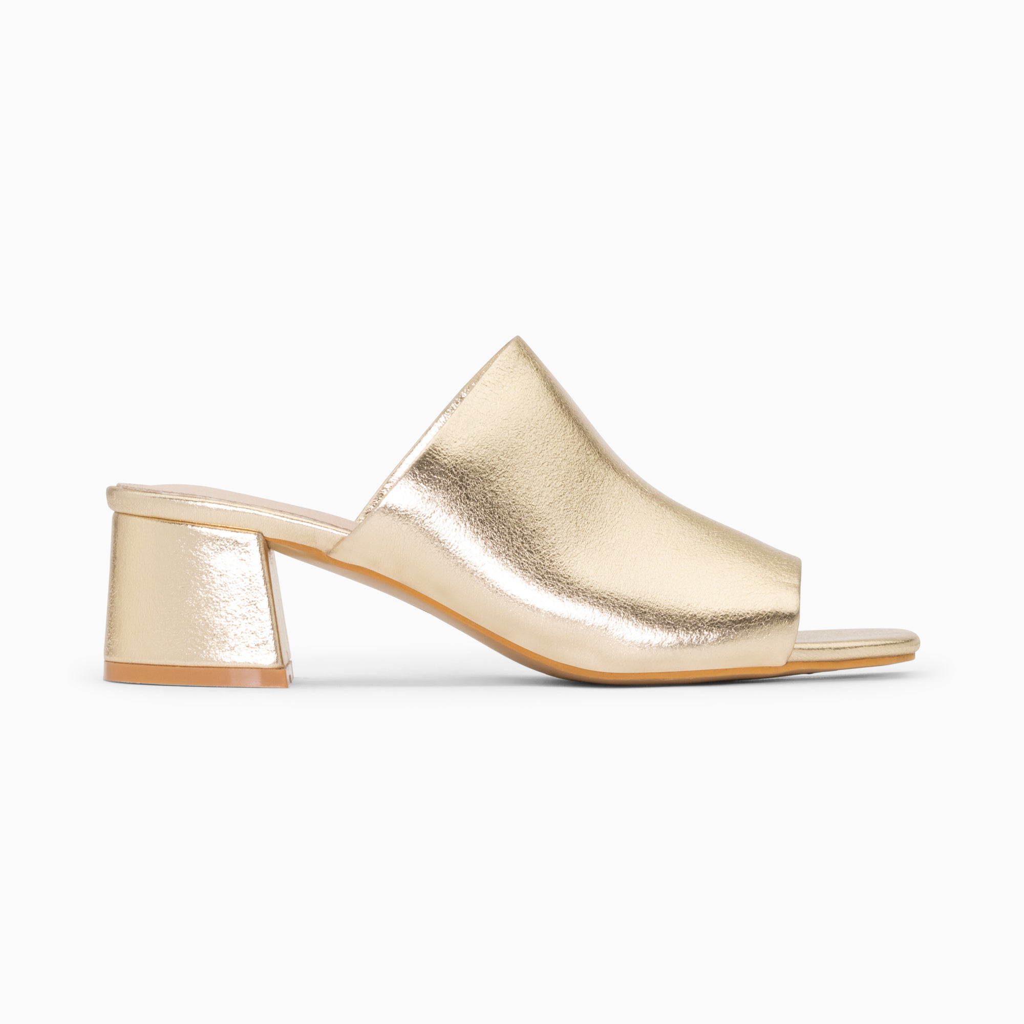 Helene gold peep toe heeled mules Vanessa Wu