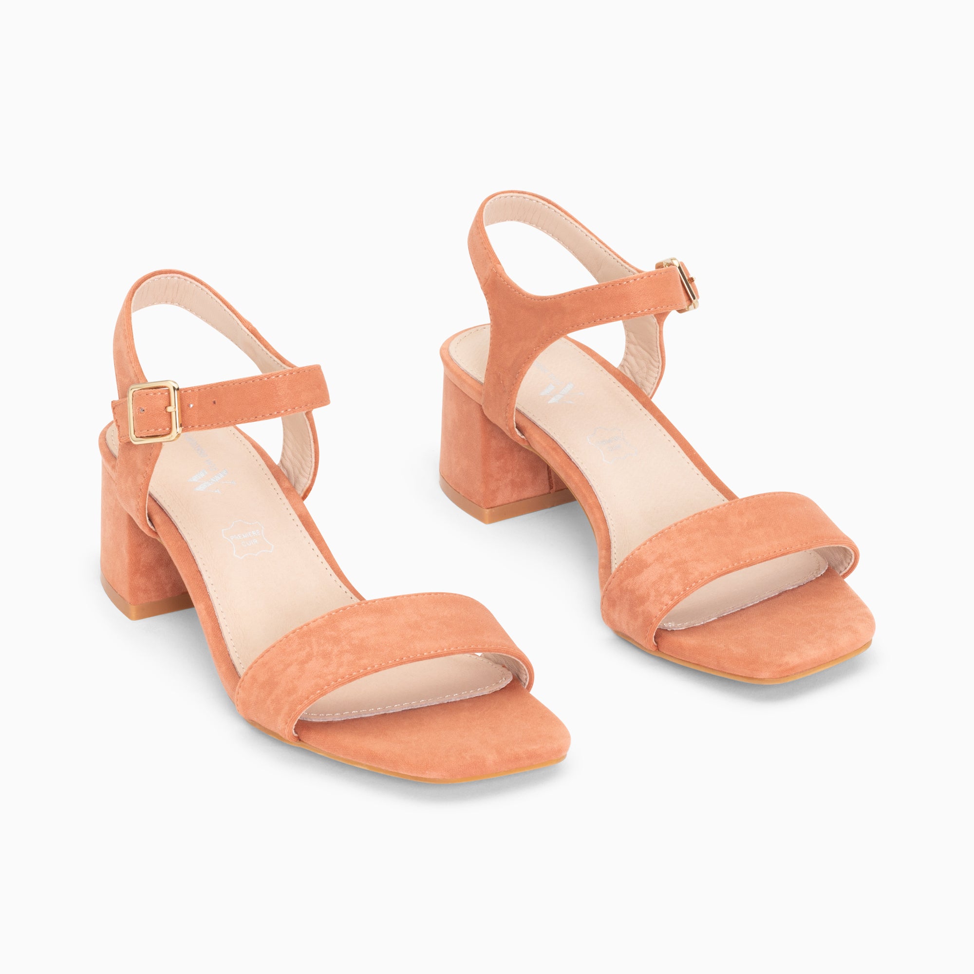 Laurie salmon pink heeled sandals Vanessa Wu